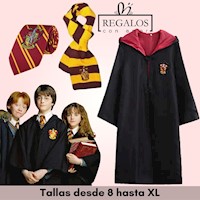 Traje Harry Potter Gryffindor Capa + Bufanda + Corbata