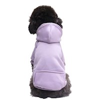 Ropa para mascotas morado con capucha y bolsillo S M L XL