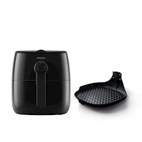 Combo Freidora de Aire Premium 4 litros Philips HD9721_94 + Accesorio de sartén con grill de la airfryer Philips HD9940_00