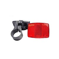 Reflector posterior rojo con soporte para bicicleta