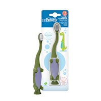 Cepillo de dientes para Bebés y Niños pequeños, Dinosaurio verde