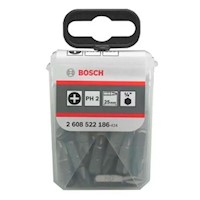 Bosch Punta Phillips 2X25mm 25 Unidades Caja Plastica