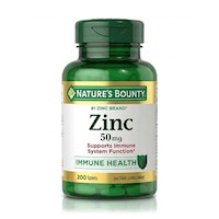 Zinc 50 mg (200 Tabletas) - Nature’s Bounty