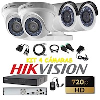 kit 4 Cámaras Seguridad HD Hikvision