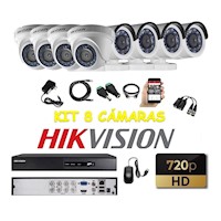 kit 8 Cámaras Seguridad HD Hikvision
