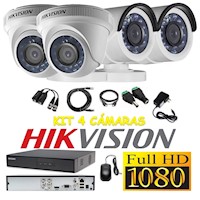 kit 4 Cámaras Seguridad FULLHD Hikvision