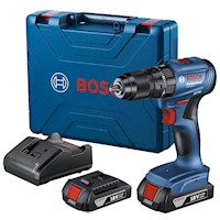 Taladro Percutor 1/2" 18V Brushless Incl 2 Bat + Carg Bosch GSB 185-LI