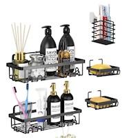 Kit 5 Organizadores para baño tipo rejilla