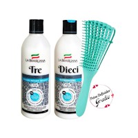 Shampoo Tre Antiresiduos + Dieci Mascara Capilar La Brasiliana