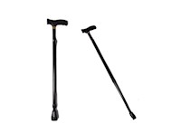 Bastón Aluminio Ajustable Grueso Mango Tipo L Negro