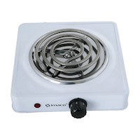 IMACO COCINA ELÉCTRICA HP1000  DE MESA , 1 HORNILLA-BLANCO