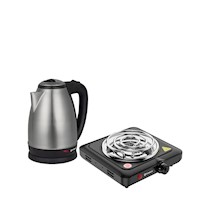 Combo cocina electrica + hervidor 1.8 l imaco - blanco