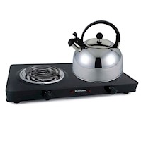 Cocina Eléctrica 2H HP1400 +Tetera Precio Uno H0I21