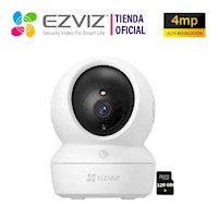 Cámara IP H6C PRO 4MP Ezviz visión 360° Botón Llamada + SD128Gb