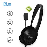 Audífono iBlue con Micrófono Estéreo HS-2001  Negro