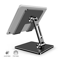 Soporte Para Tablet Corporativos S&T for Business Aluminio HS221 Gris  - Celular