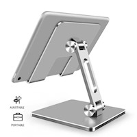 Soporte Para Tablet Corporativos S&T for Business Aluminio HS221 Silver  - Celular