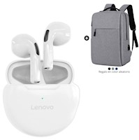 Audífono Bluetooth Lenovo HT38 Blanco + Mochila Portalaptop de Regalo