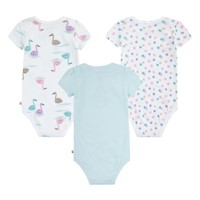 Pack de 3 Bodies Niña Celeste Cisne 0-3