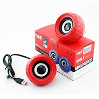 Altavoces Multimedia USB 2.0  Havit HV-SK486, 6W RMS –  Rojo