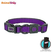 Collar De Perro Doco Nylon Martini Ajustable Talla M Morado