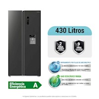 Refrigeradora Hyundai 430LT Side By Side HYRF450SXS Negro