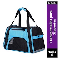 Transportador de Gato o Perro Pequeño Talla S Celeste