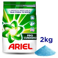 Detergente en Polvo Ariel Regular Pro Cuidado 2kg