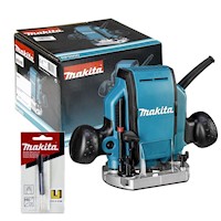 Ruteadora 3/8" - 1/4" 900W 35 mm + Fresa Recta Makita RP0900X3