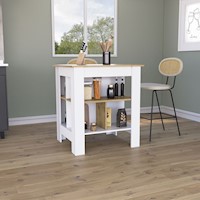 ISLA DE COCINA SOLER LIGHT - BLANCO MARQUEZ / MACADAMIA | TUHOME