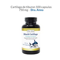 Cartilago de Tiburon 100 Capsulas 750 mg- Dra. Anna