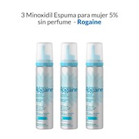 3 Minoxidil Espuma para mujer 5% sin perfume – Rogaine
