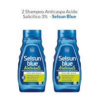 2 Shampoo Anticaspa Acido Salicílico 3% Selsun Blue Naturals