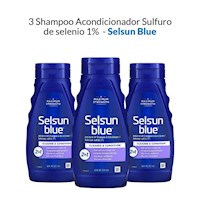 3 Shampoo Acondicionador Sulfuro de selenio 1% Selsun Blue