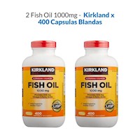 2 Fish OIL 1000MG Kirkland Softgels - 400 Tabletas