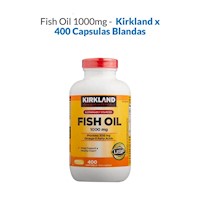 Fish OIL 1000MG Kirkland Softgels - 400 Tabletas