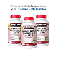 3 Calcium Citrate Magnesium and Zinc - 500 Tabletas