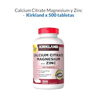 Calcium Citrate Magnesium and Zinc - 500 Tabletas