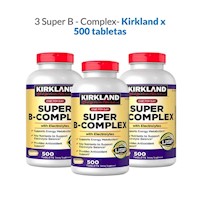 3 Super B-Complex 500 tabletas - kirkland signature