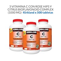3 Vitamina C con Rose hips y Citrus Bioflavonoid - kirkland