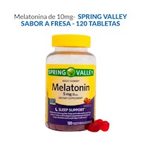 Melatonina de 10mg Spring Valley sabor a fresa - 120 Tabl
