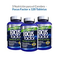 3 Nutrición para el cerebro 180 tabletas - Focus Factor