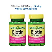 2 Biotin 1000 mcg 150 capsulas - Spring Valley