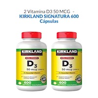 2 Vitamina d3 50 mcg (2000 iu) 600 CAPS blandas - Kirkland