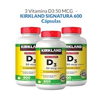 3 Vitamina d3 50 mcg (2000 iu) 600 CAPS blandas - Kirkland