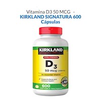 Vitamina d3 50 mcg (2000 iu) 600 CAPS blandas - Kirkland