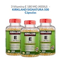 3 Vitamina E 180 MG 400IU - 500 caps blandas - kirkland