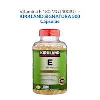 Vitamina E 180 MG 400IU - 500 caps blandas - kirkland