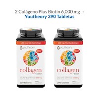 2 Collagen Plus Biotin, 390 tabletas- Youtheory