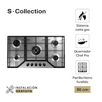 Encimera Scollection Acero Inoxidable A Gas 86Cm